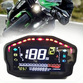 Universal Motorcycle Speedometer Odometer Tachometer 14000 RPM 199 Kph Mph Motorcycles Refit Water Temperature Gauge VA Realcolor