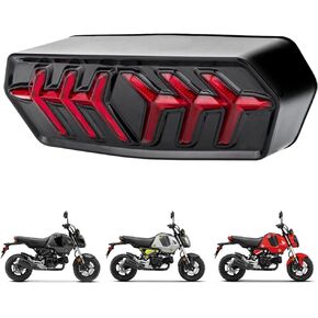 Grom Integrated Tail Light with Turn Signal Sequential Led SMD Motorcycle Taillight assembly Flowing Compatible with Honda Grom 2014-2022 2020 MSX125 SF CBR650F/R CTX700 CTX700N(Clear lens) in Kuwait