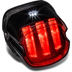 TRUE MODS LED Brake Tail Light for Harley Davidson [F1-Style Flashing Blinker] [Turn Signal] [DOT] Integrated Rear Taillight for Sportster Dyna Fat Boy Road King Electra Glide Ultra Softail Heritage