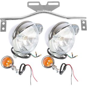 munirater Motorcycle Auxiliary Spot Fog Light Bar with Bracket Turn Signal Lamp Replacement for Honda