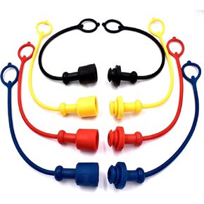 HD Switch 8 Pack Hydraulic Quick Coupler Dust Cap & Plug Set fits 1/4" ISO John Deere 120R D120 D160 H120 H160 H165 X950R 54D 60D 1023E 1025R 1026R 2025R 2026R 2032R 2036R 2038R 2305 2320 2720 2520