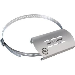 Giant Loop Hot Springs Heat Shield, Laser-Cut Aluminum Construction, Includes Stainless Clamp, Fits Any Motorcycle Exhaust System (Gray 2023)