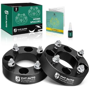 فواصل عجلات YHTAUTO 4X110 مم 2 بوصة تناسب هوندا، سوزوكي، كان آم، بومباردييه، كاواساكي، موديل ياماها، جريزلي، كينج كواد، فواصل إطارات فورمان مع مسامير M10x1.25، تجويف محور 74 مم 4 عروة 2 قطعة محولات سوداء