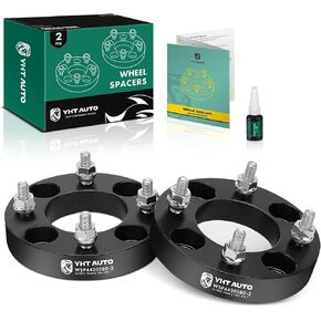 YHTAUTO 4X110mm Wheel Spacers 2 Inch Fits Honda, Suzuki, Can-Am, Bombardier, Kawasaki, Yamaha Model, Grizzly, King Quad, Foreman Tire Spacers w/ M10x1.25 Studs, 74mm Hub Bore 4 Lug 2PCS Black Adapters