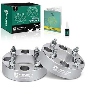 فواصل عجلات YHTAUTO 4X110 مم 2 بوصة تناسب هوندا، سوزوكي، كان آم، بومباردييه، كاواساكي، موديل ياماها، جريزلي، كينج كواد، فواصل إطارات فورمان مع مسامير M10x1.25، تجويف محور 74 مم 4 عروة 2 قطعة محولات سوداء
