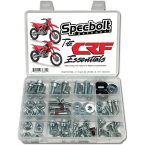 Specbolt CRF Essentials Track & Trail Bolt Kit Fits: All Honda CRF150R CRF250R CRF450R Kick Start Seat Subframe Fenders Brake Rotors Sprocket Fork Guards and much more