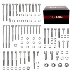 102pcs Engine Bolt Screw Kit Set for Honda TRX400EX 400EX 400X SPORTRAX, Car Replacement Accessories Compatible with Honda TRX400EX, Polished Stainless Steel Engine Bolt Kit