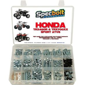 250pc Specbolt Brand Bolt Kit Fits: Honda TRX450R TRX450ER & TRX700XX for Maintenance & Restoration OEM Spec Fasteners Quad