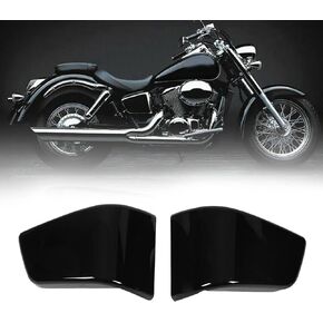 Battery Side Covers, Left Right Motorcycle Battery Side Panel Fairing Covers for Shadow ACE VT400 VT750 1997‑2003(Black)