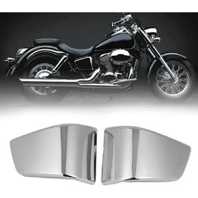 Battery Side Covers, Left Right Motorcycle Battery Side Panel Fairing Covers for Shadow ACE VT400 VT750 1997‑2003(Black)