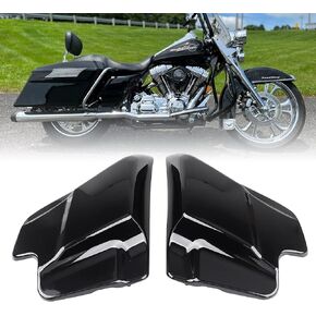 1 Pair Gloss Black ABS Plastic Side Covers Panel Fit For Harley Touring Electra Road Glide Road King Street Glide 1997-2007