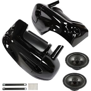 WFLNHB Motorcycle Lower Vented Leg Fairings w/6.5 Speaker Box Pods Replacement for Touring Road King Electra Street Glide Ultra Classic 1983-2013