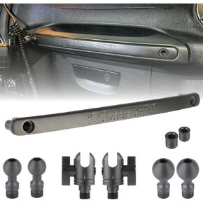 Bulletpoint Mounting Solutions Metal Grab Bar Insert Replacement with 2 Mounting Points Compatible with 2011-2018 Jeep Wrangler JK (Black)