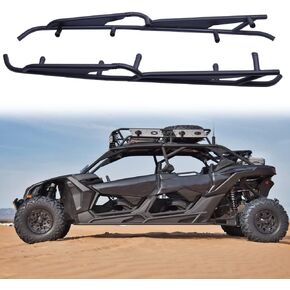 ELITEWILL Maverick X3 Max Rock Sliders Black Side Nerf Bars OEM Style 4-Doors Tree Kickers Compatible with Can Am Maverick X3 / Turbo/R 2017-2022 Replaces OEM #715003888 and OEM #715003730