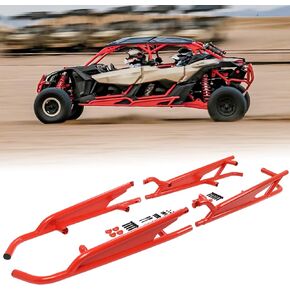 ELITEWILL Maverick X3 Max Rock Sliders Side Nerf Bars 4 Seaters Tree Kickers Fit for 2017-2024 Can-Am Maverick X3 Max Replace OEM #715003730 and OEM #715003888