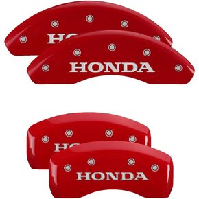 MGP Caliper Covers - Brake Caliper Covers 2018-2023 Honda Accord (20224s) Front and Rear Set - Honda Logo - Red
