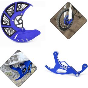 Motorcycle Front Brake Disc Guard Aluminum Dirt Bike Rear Disc Guard Compatible To YZ125 YZ250 2008-2017 YZ250F 2007-2013 YZ450F 2007-2013 YZ450FX 2016-2017 WR250F 2006-2016 Pit Bike Blue