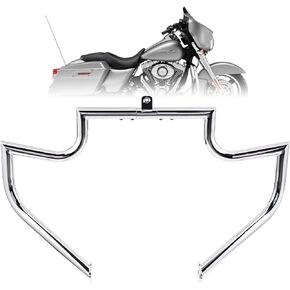 Crash Bar Engine Guard Highway Bar for Harley Davidson Touring Road Glide Road King Street Glide Electra Glide CVO and Trike Models 09-23 (Black)
