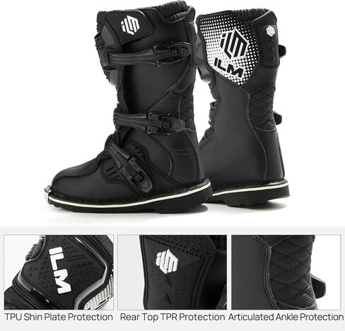 ILM Motorcycle Boots for Men Waterproof ATV Motorcross Dirt Blike Riding Biker Boots Model-MX3 in Kuwait