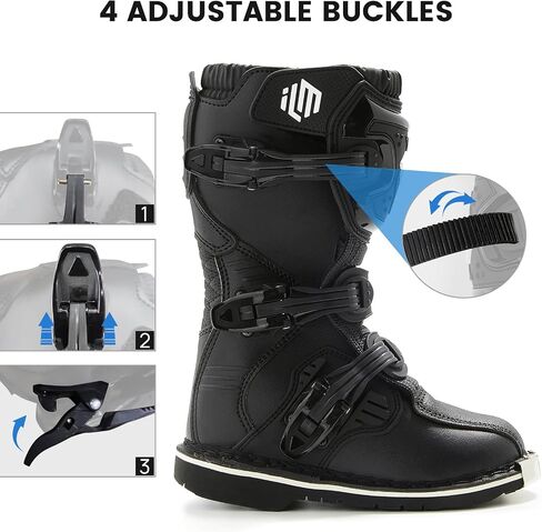 ILM Motorcycle Boots for Men Waterproof ATV Motorcross Dirt Blike Riding Biker Boots Model-MX3 in Kuwait