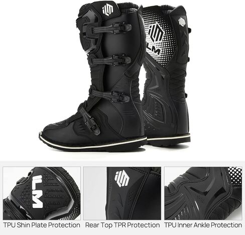 ILM Motorcycle Boots for Men Waterproof ATV Motorcross Dirt Blike Riding Biker Boots Model-MX3 in Kuwait