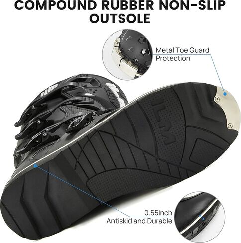 ILM Motorcycle Boots for Men Waterproof ATV Motorcross Dirt Blike Riding Biker Boots Model-MX3 in Kuwait