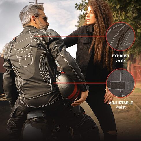 WICKED STOCK Motorcycle Jacket for Men Motorbike Powersport Riding Gear Dirt Bike Racing Adventure Biker Jackets in Kuwait