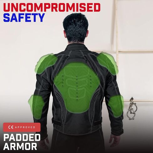 WICKED STOCK Motorcycle Jacket for Men Motorbike Powersport Riding Gear Dirt Bike Racing Adventure Biker Jackets in Kuwait