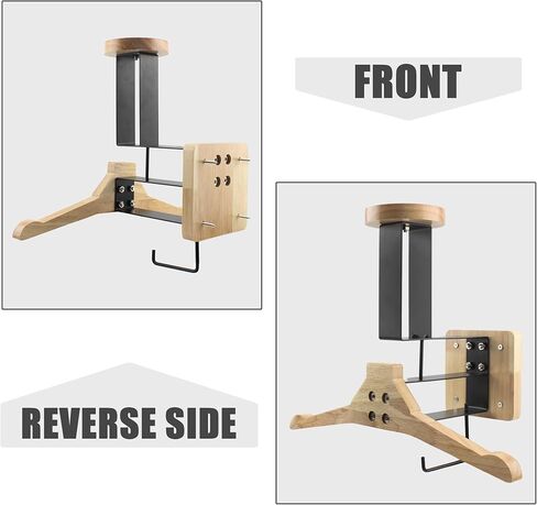 ABCERRSI Motorcycle Helmet Holder Wall Mount Tactical Gear Rack Motorcycle Helmet Holders with Solid Wood for Tactical Helmet, Tactical Vest, Football Gear,Motorcycle Accessories Road Bike in Kuwait