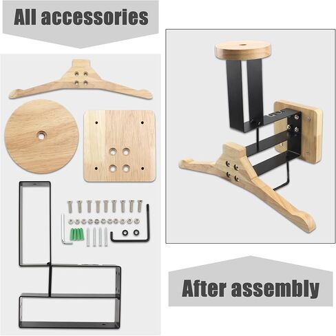 ABCERRSI Motorcycle Helmet Holder Wall Mount Tactical Gear Rack Motorcycle Helmet Holders with Solid Wood for Tactical Helmet, Tactical Vest, Football Gear,Motorcycle Accessories Road Bike in Kuwait