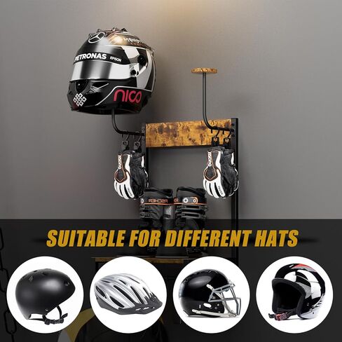 Motorcycle Helmet Holder,Helmet Holder Wall Mount,Helmet Holder,Helmet Stand With Hook and Clip,Helmet Wall Mount Suitable for Storing Motorcycle Accessories, Motorcycle Helmet Etc. (Small) in Kuwait