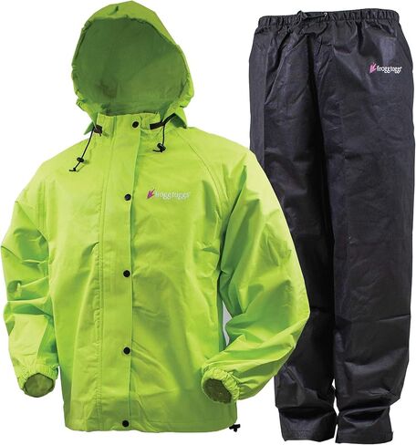 FROGG TOGGS Women's Classic All-Purpose Waterproof Breathable Rain Suit, Safety Green in Saudi Arabia