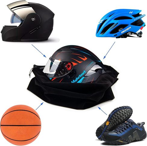 Motorcycle Helmet Bag Helmet Bag Welding Mask Hood Storage Large Storage Bag Velvet Cloth Packing Bag Black Velvet Pouch Bags with Drawstring for Riding Bicycle Sports Universal Tool Motorcycle in Saudi Arabia
