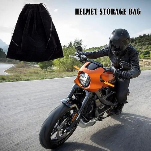 Motorcycle Helmet Bag Helmet Bag Welding Mask Hood Storage Large Storage Bag Velvet Cloth Packing Bag Black Velvet Pouch Bags with Drawstring for Riding Bicycle Sports Universal Tool Motorcycle in Saudi Arabia