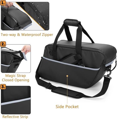 حقيبة تبريد سرج الدراجة النارية مقاومة للماء، حقيبة جانبية معزولة مبرد للسفر بالدراجة النارية، متوافقة مع حقيبة هارلي ديفيدسون 1993-2022 للتجول الصلب، حقيبة واحدة فقط in Kuwait