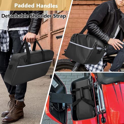 حقيبة تبريد سرج الدراجة النارية مقاومة للماء، حقيبة جانبية معزولة مبرد للسفر بالدراجة النارية، متوافقة مع حقيبة هارلي ديفيدسون 1993-2022 للتجول الصلب، حقيبة واحدة فقط in Kuwait