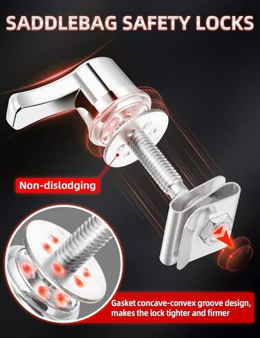 Amazicha جديد سرج حقيبة قفل الأجهزة الترباس عدة، سرقة رادع السرج أقفال رافعة تركيب مسامير الأجهزة مناسبة ل Harley Davidson Touring Street Glide Electra Glide Softail 1992-لاحقًا in Kuwait
