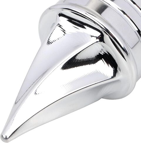 1 Pair Motorcycle Spike Twisted Front Axle Cap Nut Covers for Harley Road King Electra Street Glide FLTR FLHX FLHT FLHR Dyna FXD 2000-2006, Black in Saudi Arabia