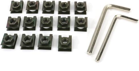 REARACE Motorcycle Universal Motorcycle Fairing Bolt Kits Fit for CRF-R Series, YZ Series, Ninja/ZX Series, GSX/DRZ Series, Fixing Sport Bike Screws, Washers Nuts Clips Assortment (Black) in Saudi Arabia