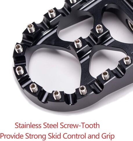 Hopider CNC Wide Foot Pegs 360° Roating MX Chopper Bobber Style for harley Dyna Sportster Fatboy Iron 883,Black in Saudi Arabia