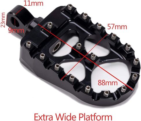 Hopider CNC Wide Foot Pegs 360° Roating MX Chopper Bobber Style for harley Dyna Sportster Fatboy Iron 883,Black in Saudi Arabia