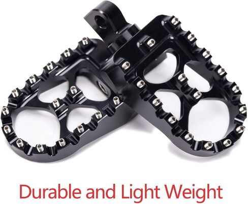 Hopider CNC Wide Foot Pegs 360° Roating MX Chopper Bobber Style for harley Dyna Sportster Fatboy Iron 883,Black in Saudi Arabia