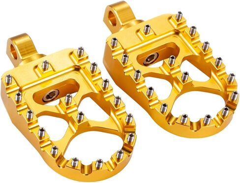 Hopider CNC Wide Foot Pegs 360° Roating MX Chopper Bobber Style for harley Dyna Sportster Fatboy Iron 883,Black in Saudi Arabia