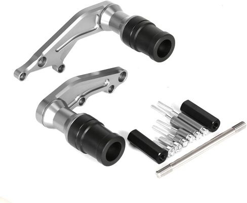 متوافق مع GROM 125 MSX125 MSX125SF 2022-2024 CNC Frame Sliders Falling Crash Protector (التيتانيوم) in Kuwait