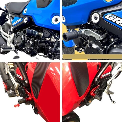متوافق مع GROM 125 MSX125 MSX125SF 2022-2024 CNC Frame Sliders Falling Crash Protector (التيتانيوم) in Kuwait