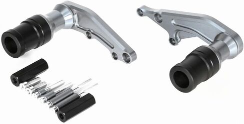 متوافق مع GROM 125 MSX125 MSX125SF 2022-2024 CNC Frame Sliders Falling Crash Protector (التيتانيوم) in Kuwait