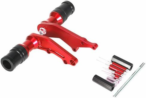 متوافق مع GROM 125 MSX125 MSX125SF 2022-2024 CNC Frame Sliders Falling Crash Protector (التيتانيوم) in Kuwait