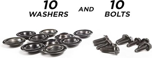 مجموعة أدوات غسيل ومسامير UTV مكونة من 20 قطعة من Southern Powersports، وملحقات Polaris General وRZR وPolaris Ranger، و10 مسامير مترية و10 غسالات للطراز 7556065، مقاومة للصدأ والتشقق in Kuwait