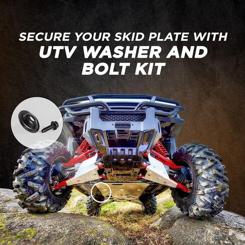 مجموعة أدوات غسيل ومسامير UTV مكونة من 20 قطعة من Southern Powersports، وملحقات Polaris General وRZR وPolaris Ranger، و10 مسامير مترية و10 غسالات للطراز 7556065، مقاومة للصدأ والتشقق in Kuwait