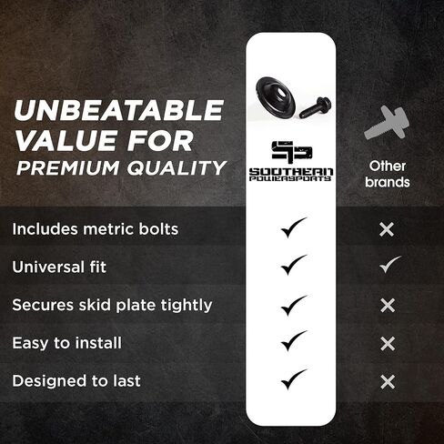 مجموعة أدوات غسيل ومسامير UTV مكونة من 20 قطعة من Southern Powersports، وملحقات Polaris General وRZR وPolaris Ranger، و10 مسامير مترية و10 غسالات للطراز 7556065، مقاومة للصدأ والتشقق in Kuwait